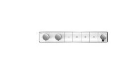 Roca Touch-T Built in Thermostatic Shower Button Control Panel with Handshower Bracket, 4 Way, Chrome + Matt White (Handshower with Hose Pipe - RF5B1310C0N, Sold Separately)