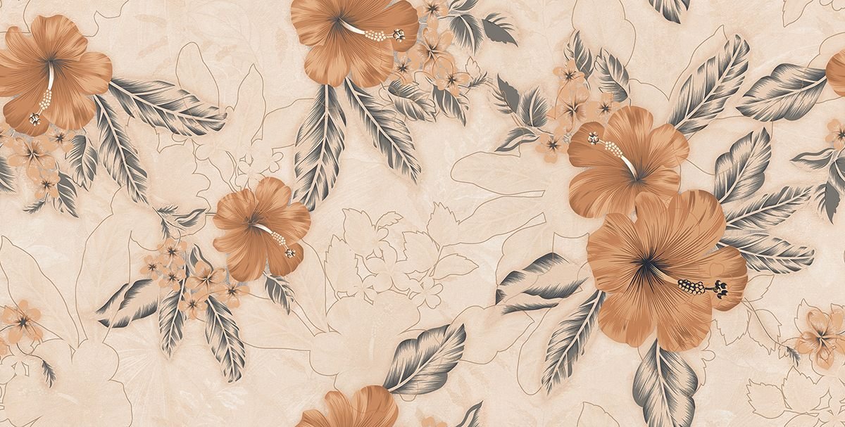 Somany Aspire Floreale Beige Decor Polished Floor & Wall Tile 600 x 1200 mm (South Plant - TT)