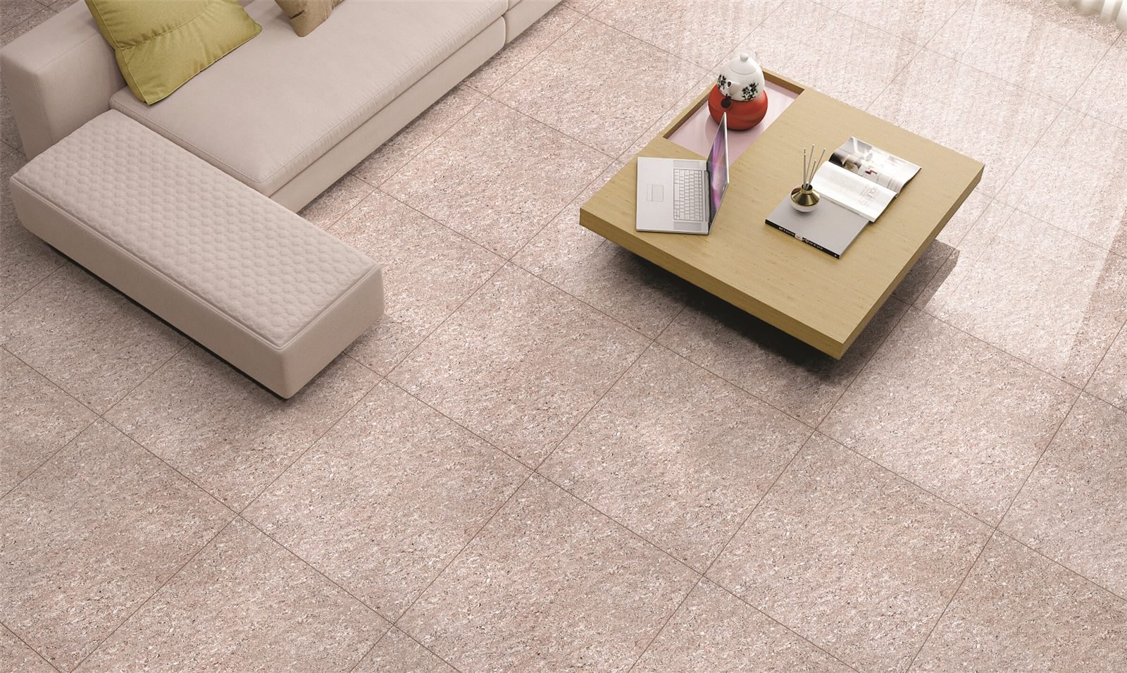 Somany Astonia Cherry Glossy Floor & Wall Tile 600 x 600 mm (North Plant - Morbi) - Image 2