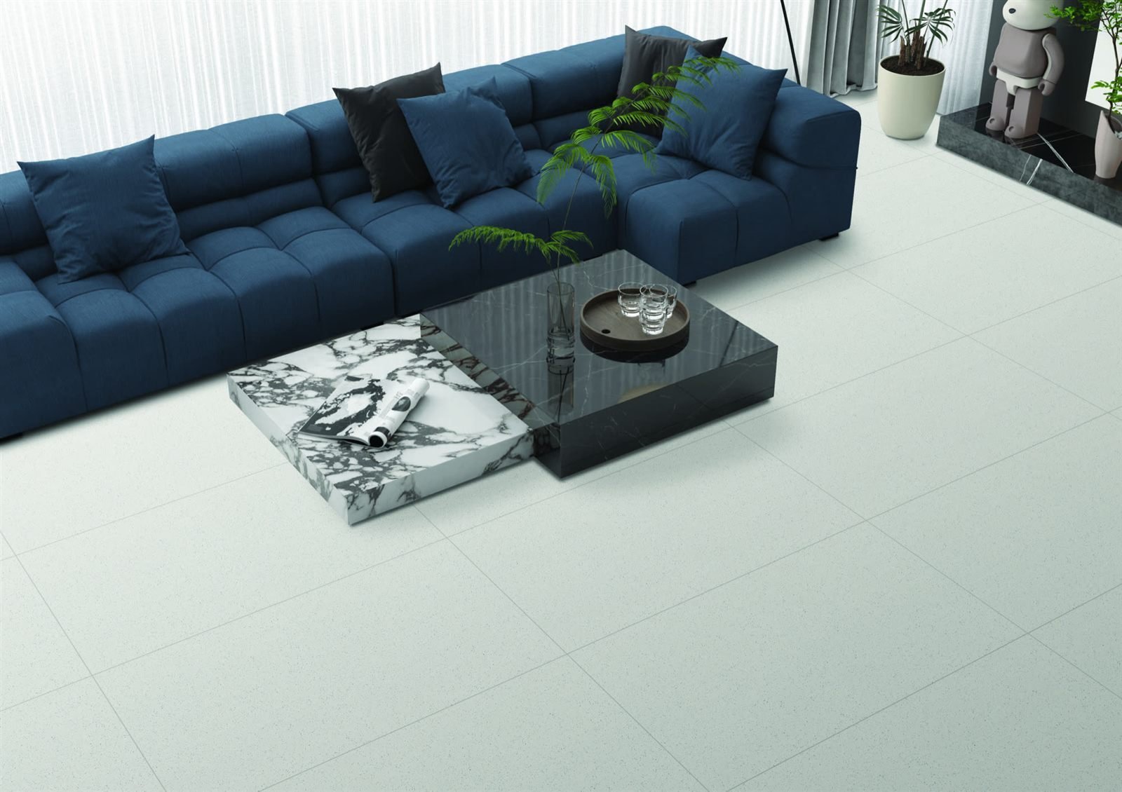 Somany FB Dusky S&P White Matt Floor & Wall Tile 600 x 600 mm (North Plant - Morbi) - Image 2