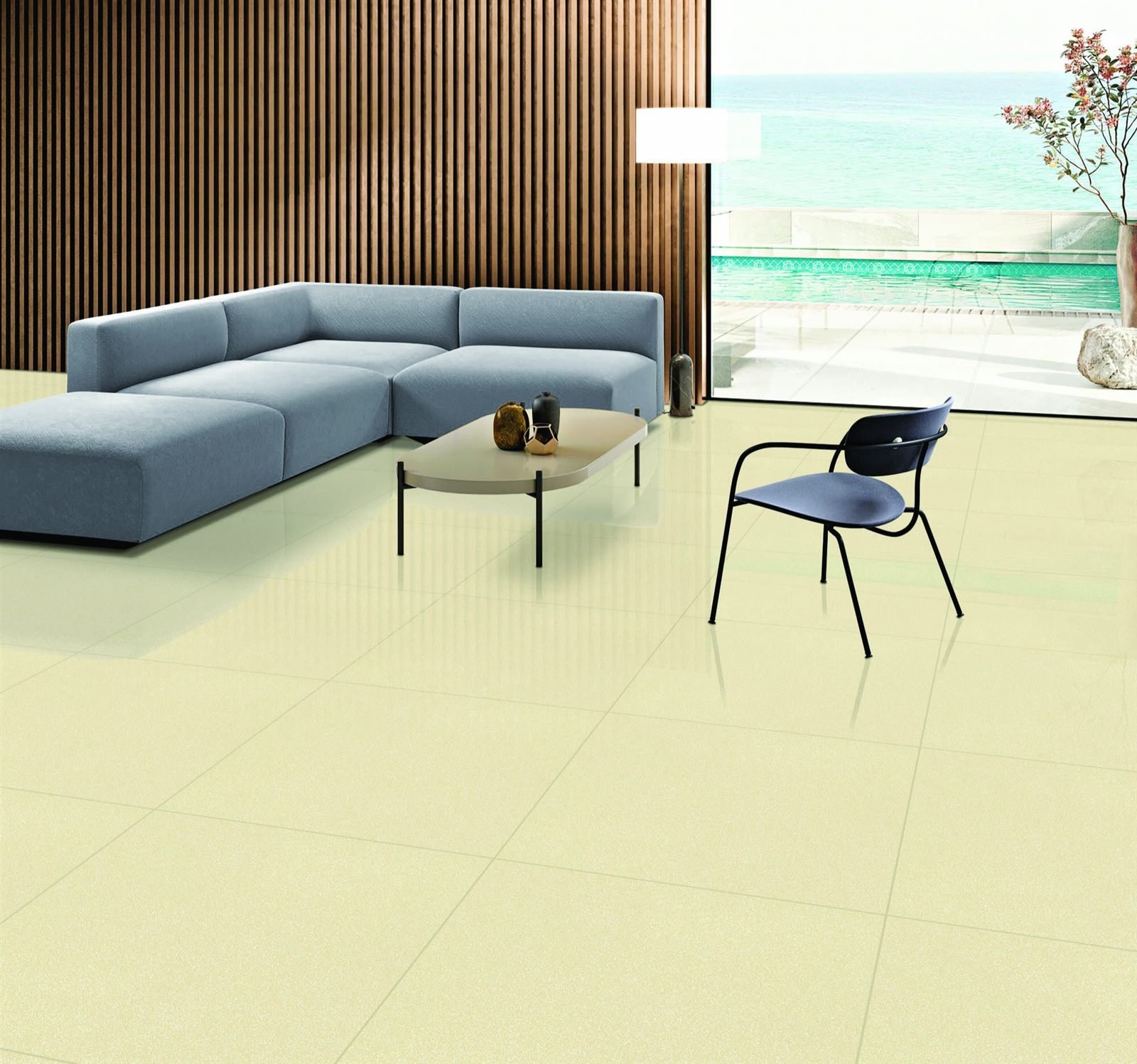 Somany FB Vega White Crema Polished Floor & Wall Tile 600 x 600 mm (North Plant - Morbi)