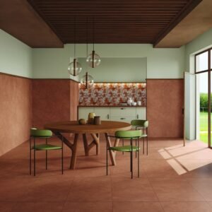 Somany Grande Colorato Red Gritstone Matt Floor & Wall Tile 600 x 1200 mm (North Plant - Morbi)