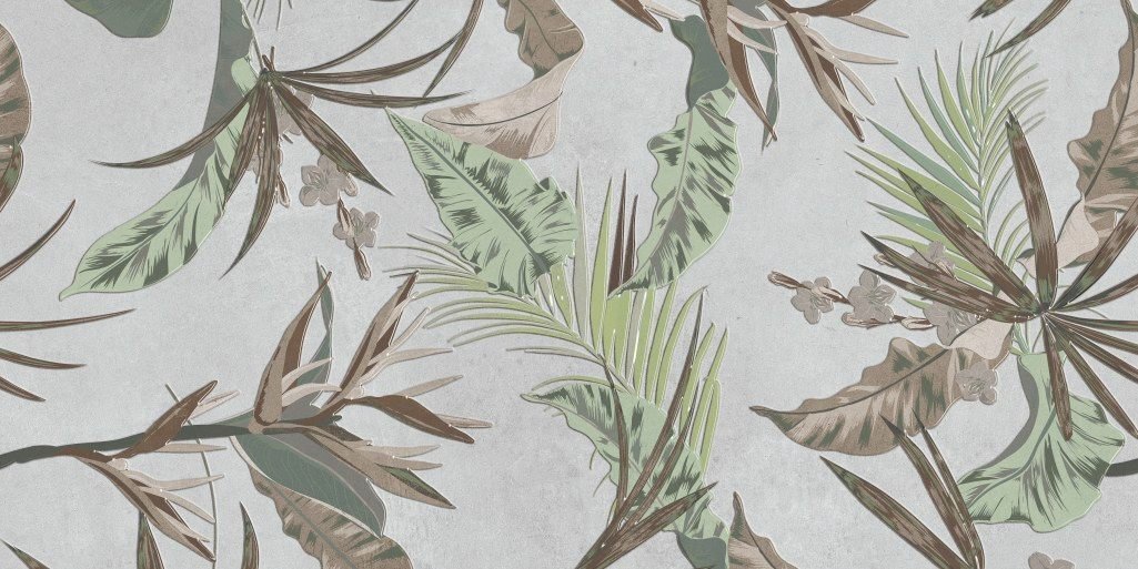 Somany Grande Florale Decor High Gloss Floor & Wall Tile 600 x 1200 mm (South Plant - TT)