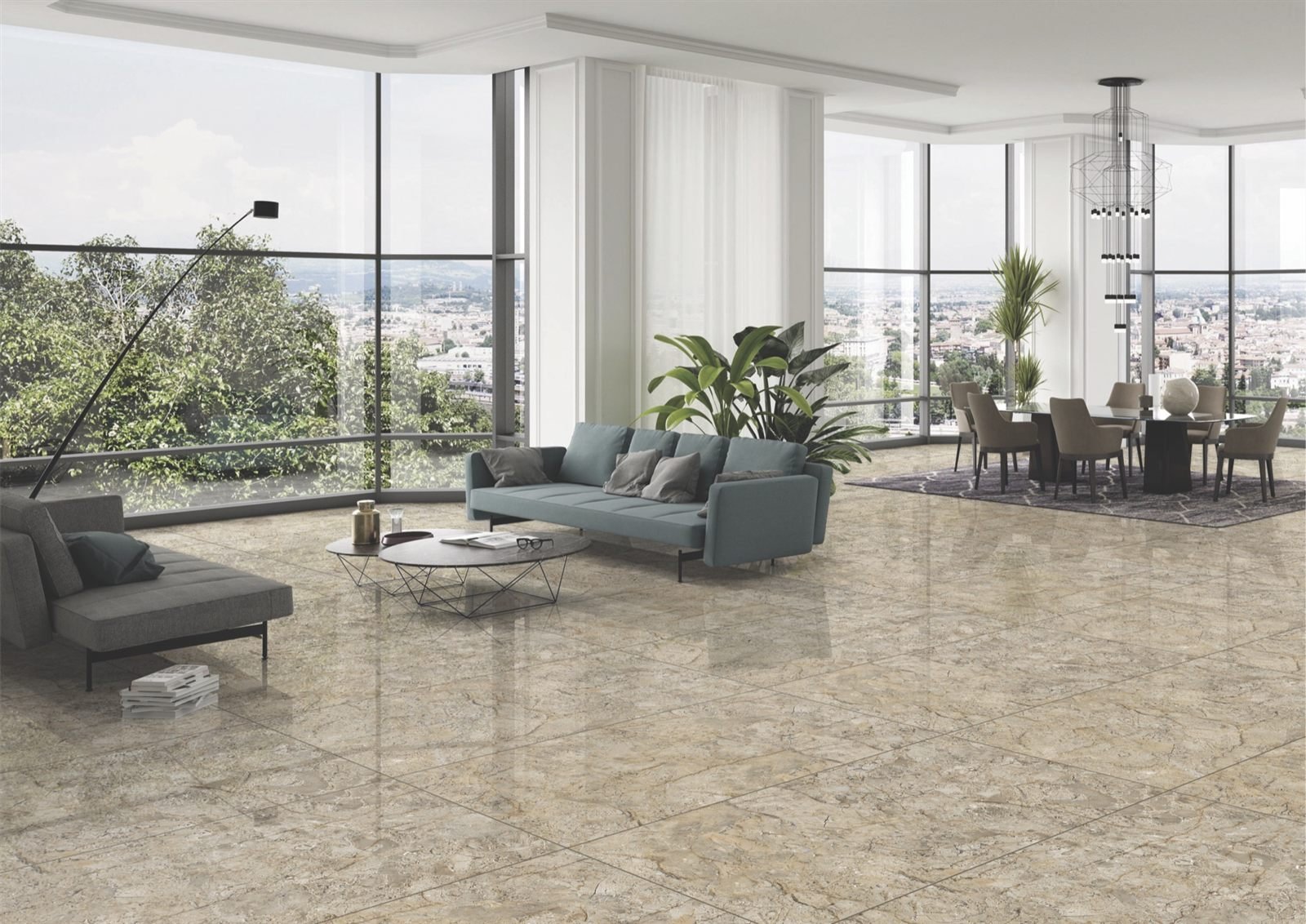 Somany Grande Valor Brillar Dark Polished Floor & Wall Tile 600 x 1200 mm (South Plant - TT) - Image 2