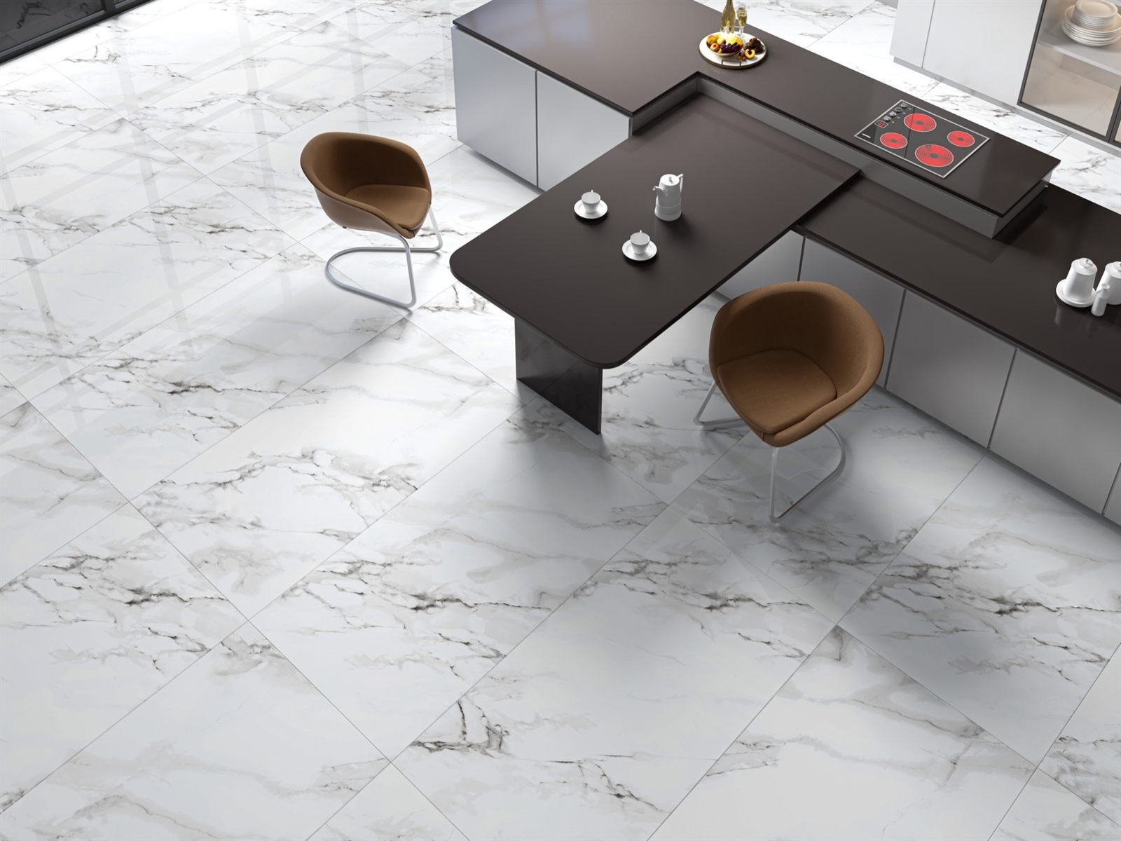 Somany Grande Valor Claudia White Polished Floor & Wall Tile 600 x 1200 mm (South Plant - TT) - Image 2