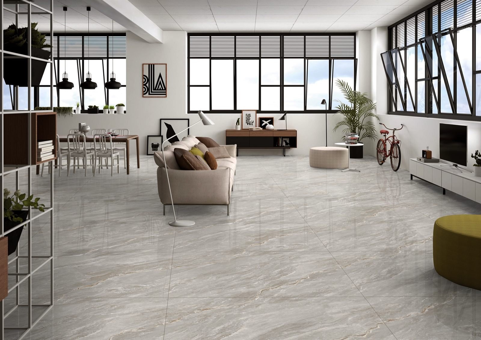 Somany Muse Crest Gris Polished Floor & Wall Tile 600 x 1200 mm (North Plant - Morbi)