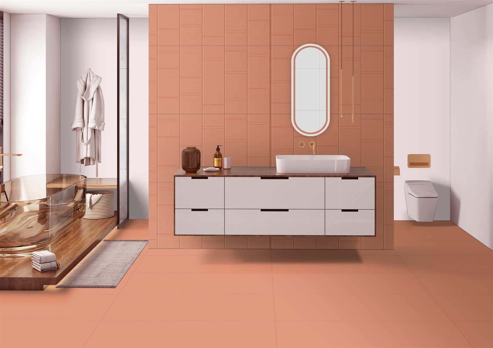Somany Tones Earth Bar Glossy Wall Tile 600 x 1200 mm (North Plant - Morbi) - Image 2